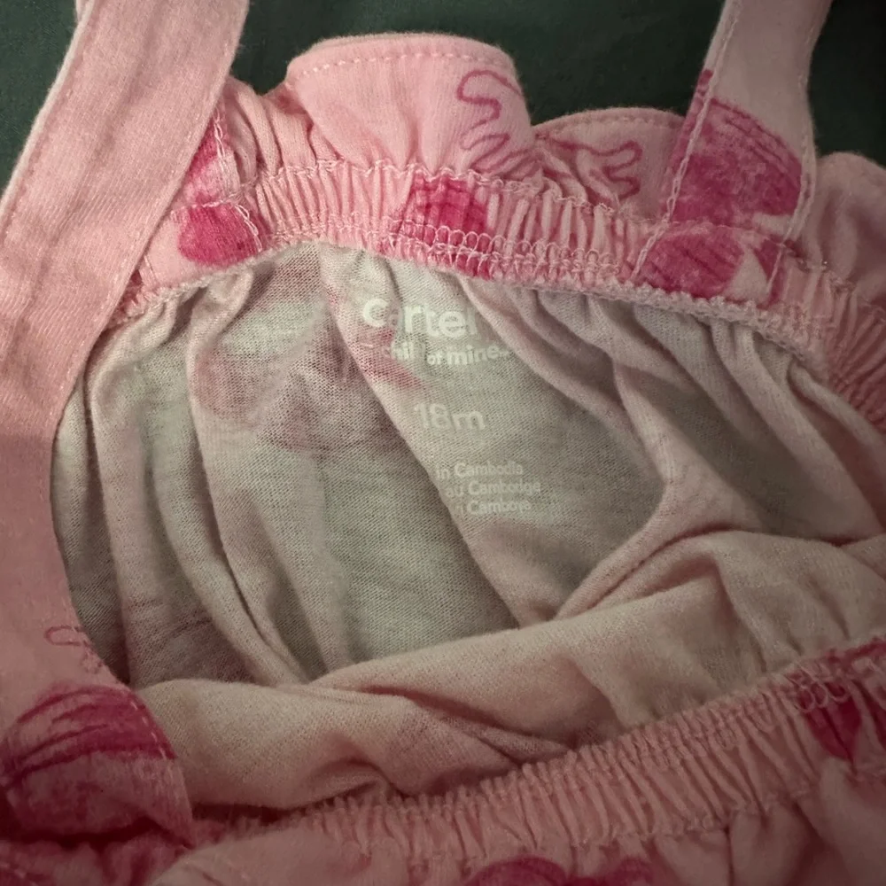 Carter's Pink Fish Print Diaper Cover Set
